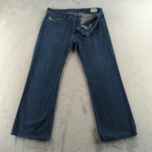 Vintage Diesel Jeans 36x31* Blue Zaghor Button Fly Bootcut Made Italy 0081L